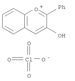 1-Benzopyrylium, 3-hydroxy-2-phenyl-, perchlorate (salt) (9CI)
